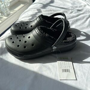 Fuzzy lined crocs NWT